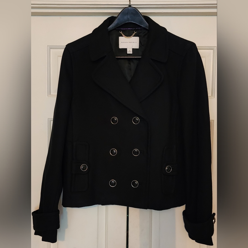 Banana Republic Double-Breasted Military-Style Jacket